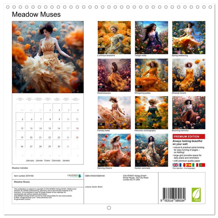 Produktbild: Meadow Muses (Wall Calendar 2026 12 &times; 12 Inch) CALVENDO 12 Month Wall Calendar