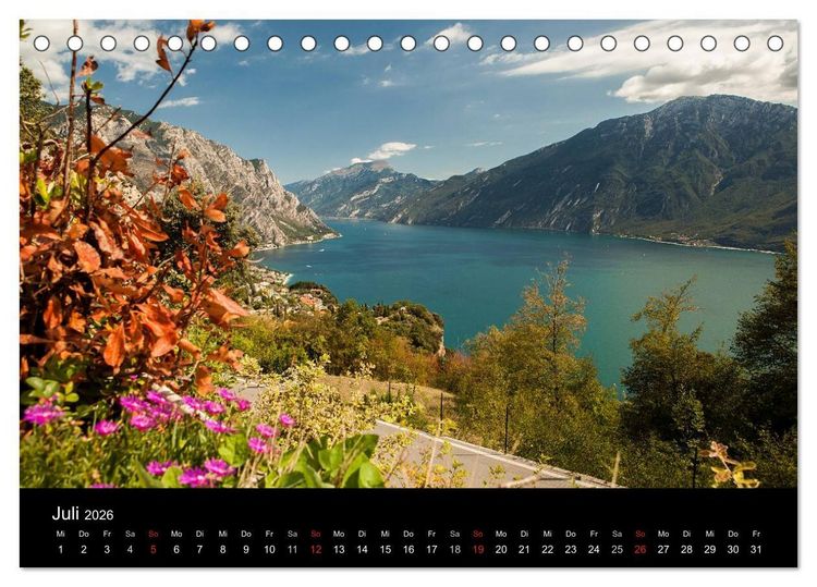 Produktbild: Die sch&ouml;nste Seite am Gardasee (Tischkalender 2026 DIN A5 quer), CALVENDO Monatskalender
