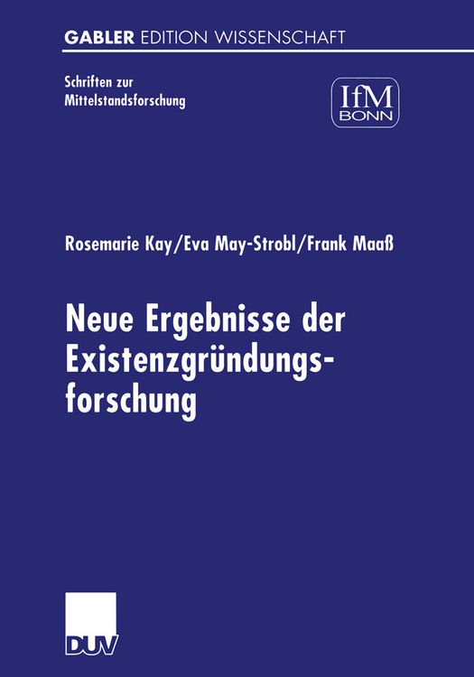 Produktbild: Neue Ergebnisse der Existenzgr&uuml;ndungsforschung