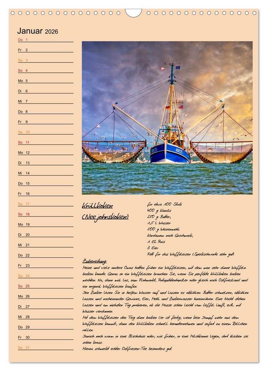 Produktbild: Ostfriesland - Appetit auf mehr (Wandkalender 2026 DIN A3 hoch), CALVENDO Monatskalender
