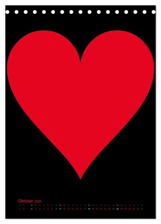 Produktbild: Foto- und Bastelkalender &bdquo;LIEBE&ldquo; in der Farbe Schwarz (Tischkalender 2026 DIN A5 hoch), CALVENDO Monatskalender