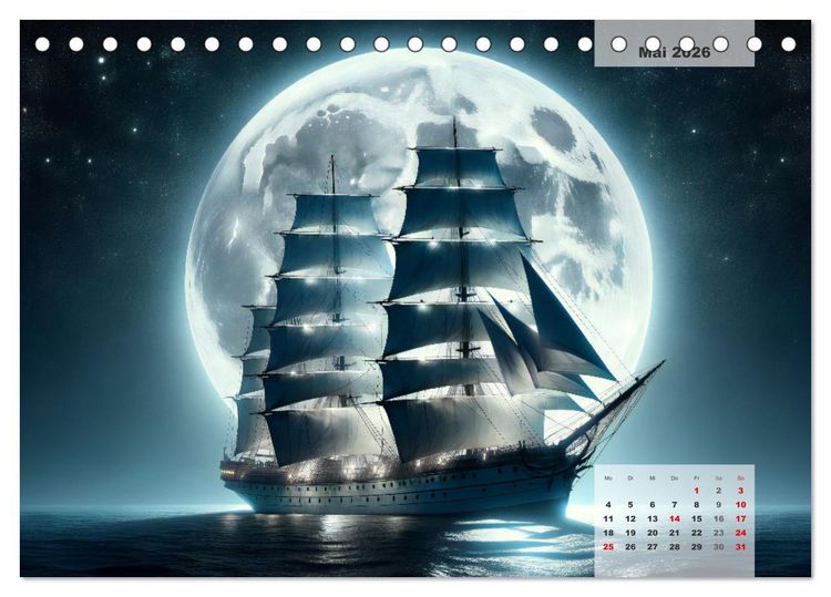 Produktbild: Die Befreiung der Flaschenschiffe - Historische Segelschiffe (Tischkalender 2026 DIN A5 quer), CALVENDO Monatskalender