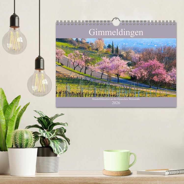 Produktbild: Gimmeldingen - Mandelbl&uuml;tenfest an der Deutschen Weinstra&szlig;e (Wandkalender 2026 DIN A4 quer), CALVENDO Monatskalender