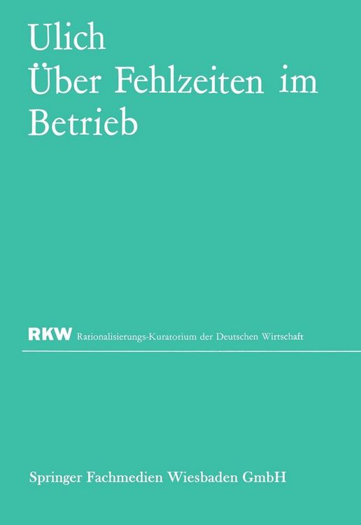 Produktbild: &Uuml;ber Fehlzeiten im Betrieb