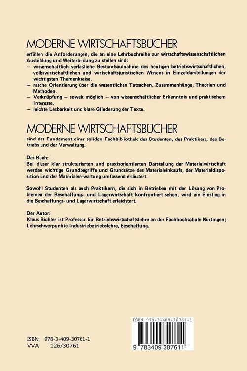 Produktbild: Beschaffungs- und Lagerwirtschaft