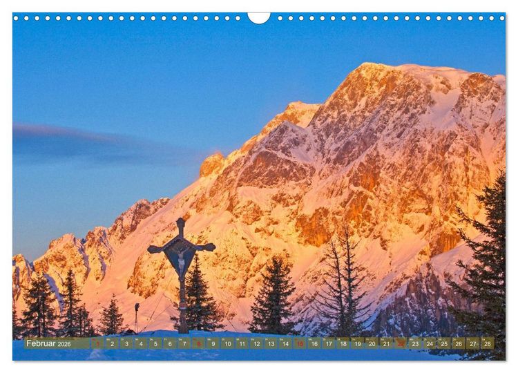 Produktbild: Gipfelkreuze im Sonnenlicht (Wandkalender 2026 DIN A3 quer), CALVENDO Monatskalender