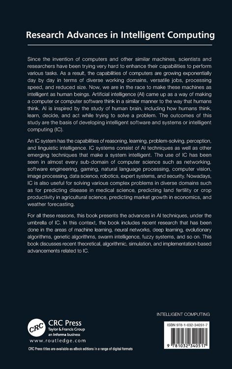 Produktbild: Research Advances in Intelligent Computing