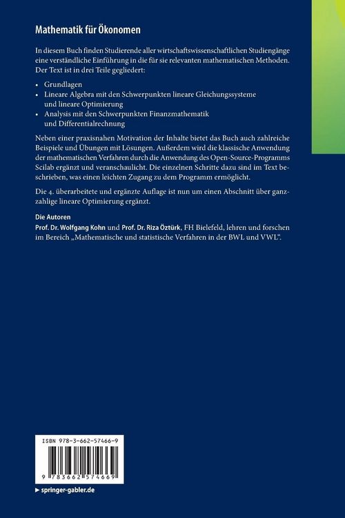 Produktbild: Mathematik f&uuml;r &Ouml;konomen