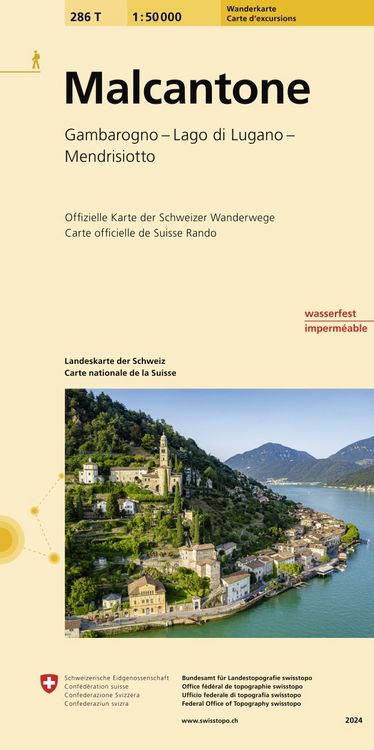 Produktbild: 286T Malcantone Wanderkarte