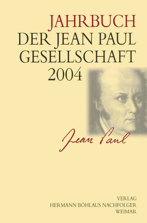 Produktbild: Jahrbuch der Jean Paul Gesellschaft 2004