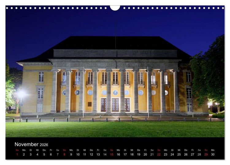 Produktbild: Oldenburg bei Nacht (Wandkalender 2026 DIN A3 quer), CALVENDO Monatskalender