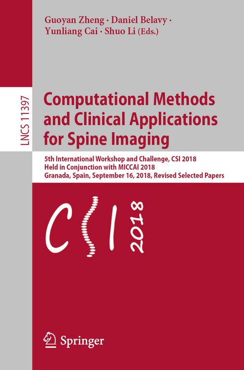 Produktbild: Computational Methods and Clinical Applications for Spine Imaging