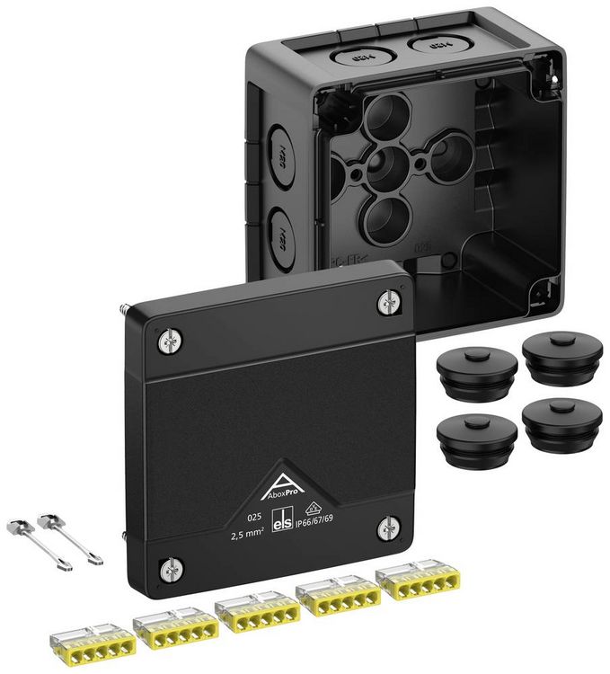 Produktbild: Spelsberg 40202001 Abzweigkasten (L x B x H) 92 x 92 x 60mm Schwarz IP66, IP67, IP69 1St.
