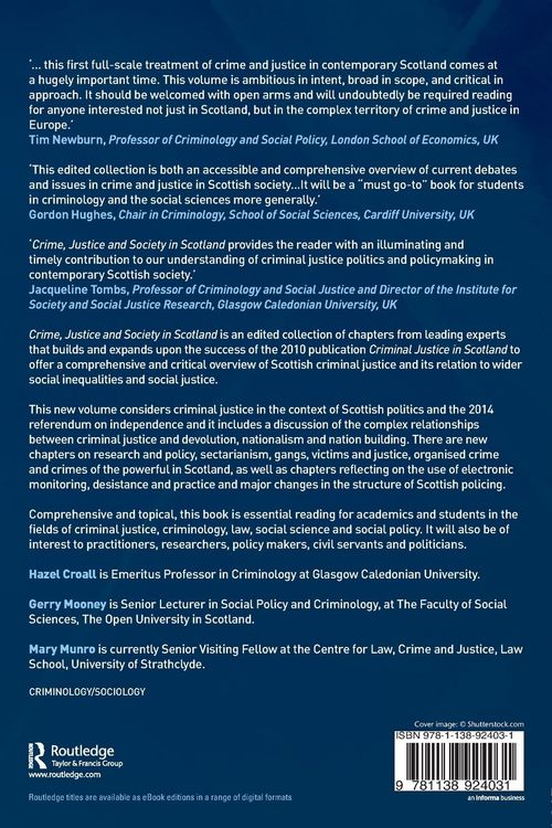 Produktbild: Crime, Justice and Society in Scotland