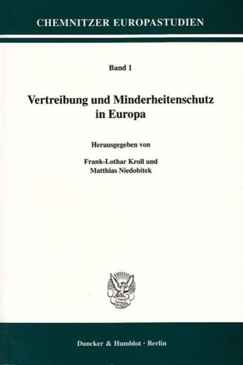Produktbild: Vertreibung und Minderheitenschutz in Europa.