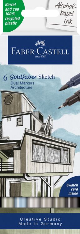 Produktbild: Faber-Castell Goldfaber Sketch Marker Architektur 6er Set