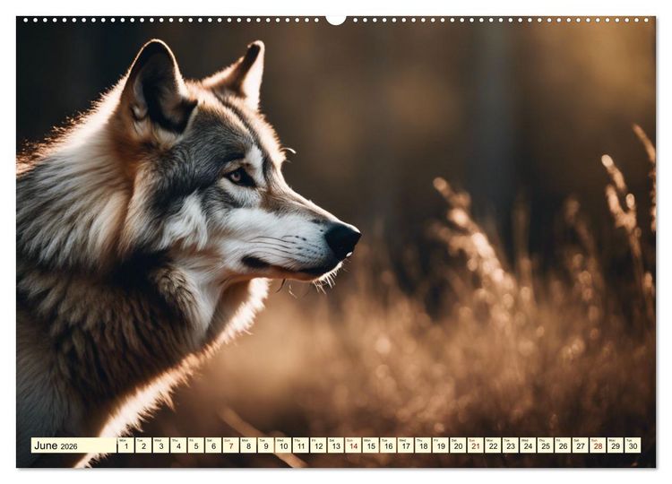 Produktbild: A year among wolves (High Quality Premium Wall Calendar 2026 DIN A2 landscape),CALVENDO 12 Month Wall Calendar