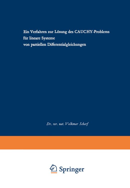 Produktbild: Ein Verfahren zur L&ouml;sung des CAUCHY-Problems f&uuml;r lineare Systeme von partiellen Differentialgleichungen