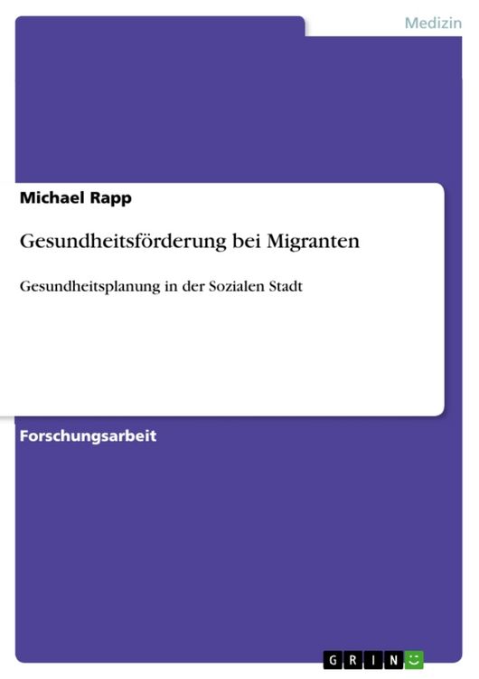 Produktbild: Gesundheitsf&ouml;rderung bei Migranten