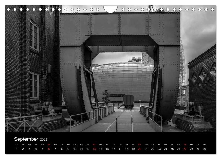 Produktbild: Bremerhaven - Blickpunkte Schwarzwei&szlig; (Wandkalender 2026 DIN A4 quer), CALVENDO Monatskalender