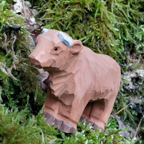 Produktbild: Wudimals A040609 - Hochlandkuh, Highland Cow, handgeschnitzt aus Holz