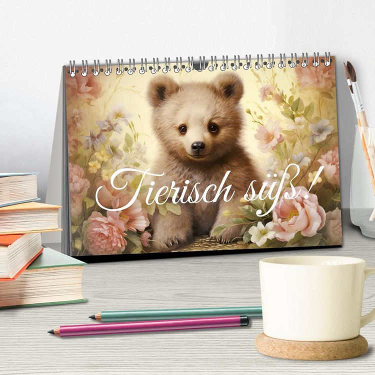 Produktbild: Tierisch s&uuml;&szlig;! (Tischkalender 2026 DIN A5 quer), CALVENDO Monatskalender