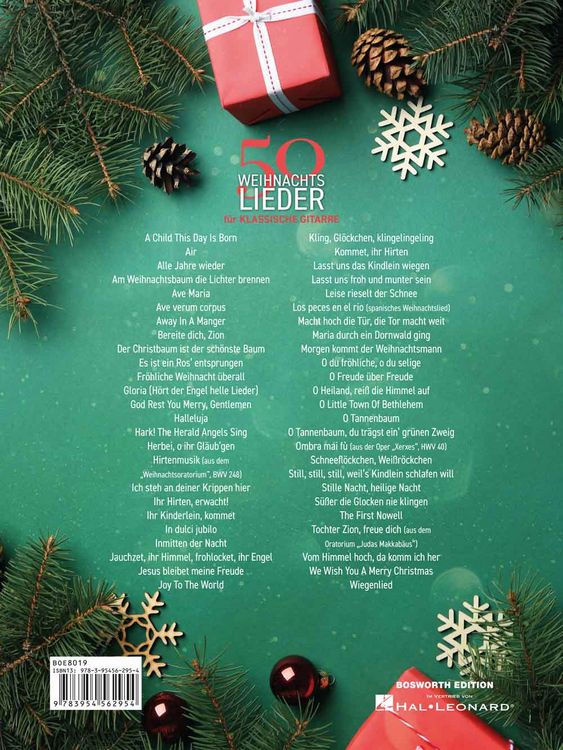 Produktbild: 50 Weihnachtslieder f&uuml;r klassische Gitarre