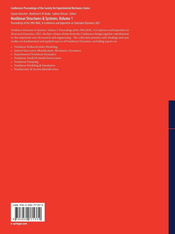 Produktbild: Nonlinear Structures & Systems, Volume 1