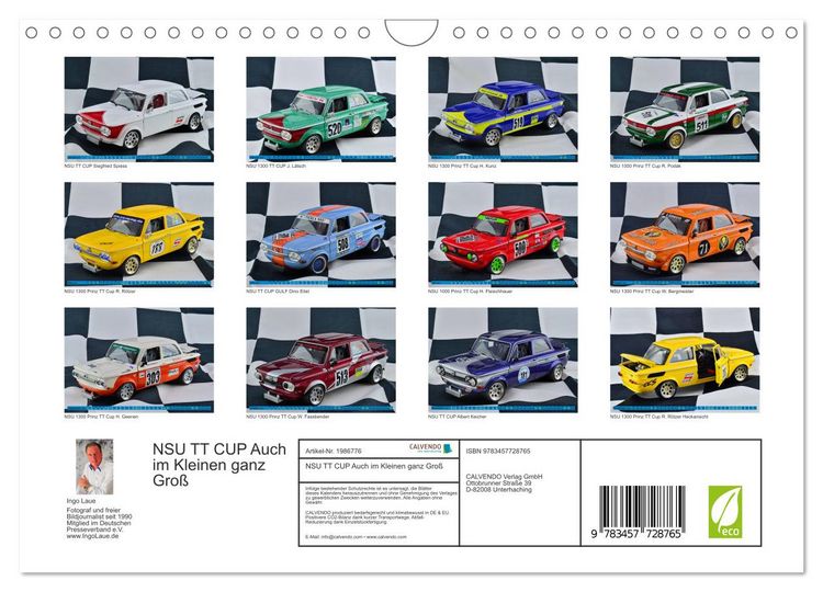 Produktbild: NSU TT CUP Auch im Kleinen ganz Gro&szlig; (Wandkalender 2026 DIN A4 quer), CALVENDO Monatskalender