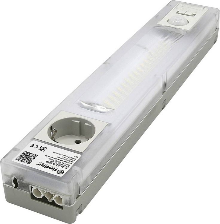 Produktbild: Finder Schaltschrankleuchte LED-Leuchte f&uuml;r den Schaltschrank mit Schuko-Steckdose Transparent, Wei&szlig; 6 W 1000 lm 120 &deg; 230 V/AC (L x B x H) 360 x