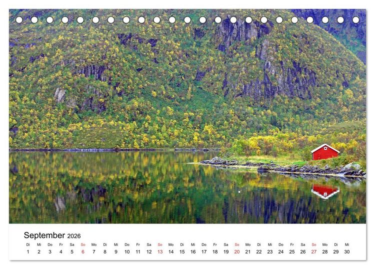 Produktbild: Norwegen 2026 - vom Fjord zum Fjell (Tischkalender 2026 DIN A5 quer), CALVENDO Monatskalender
