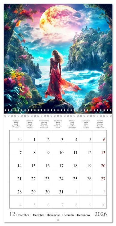 Produktbild: Nuits exotiques (Calendrier mural carr&eacute; 2026 30x30 cm) Calendrier double avec une page pour vos prises de notes