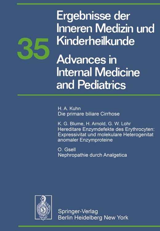 Produktbild: Ergebnisse der Inneren Medizin und Kinderheilkunde / Advances in Internal Medicine and Pediatrics