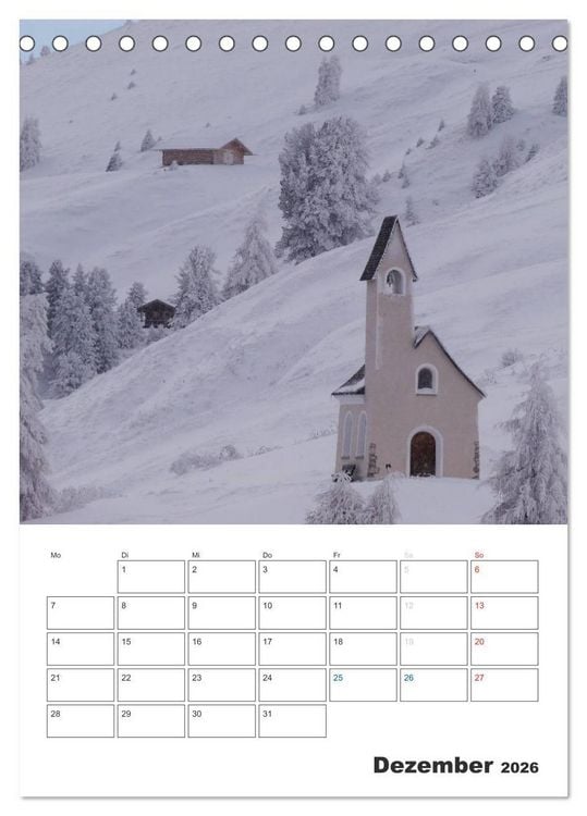 Produktbild: Alta Badia &ndash; Traumlandschaft f&uuml;r Bergsteiger und Wanderer (Tischkalender 2026 DIN A5 hoch), CALVENDO Monatskalender