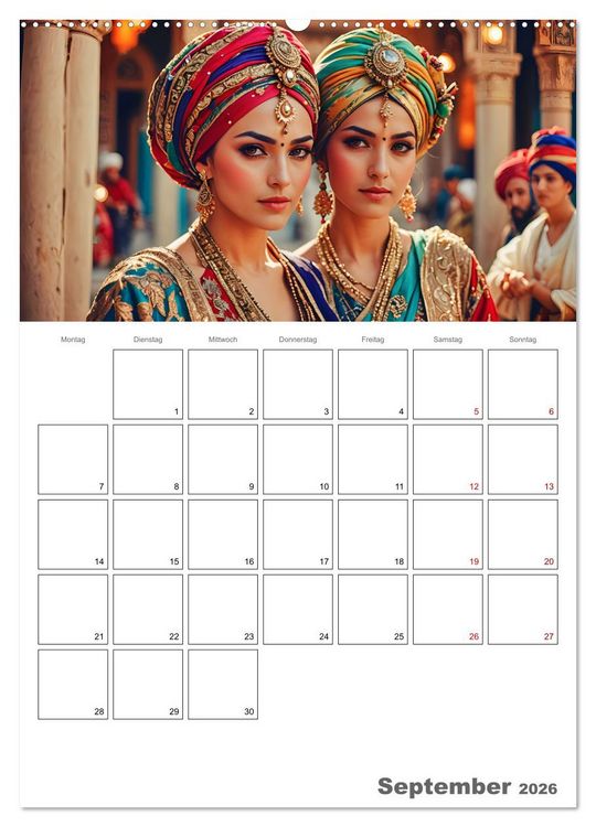 Produktbild: Frauen des Sultans (Wandkalender 2026 DIN A2 hoch), CALVENDO Monatskalender
