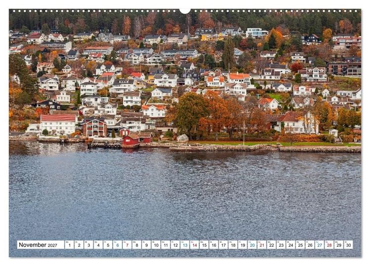 Produktbild: Oslo mit dem Oslofjord (hochwertiger Premium Wandkalender 2027 DIN A2 quer), Kunstdruck in Hochglanz