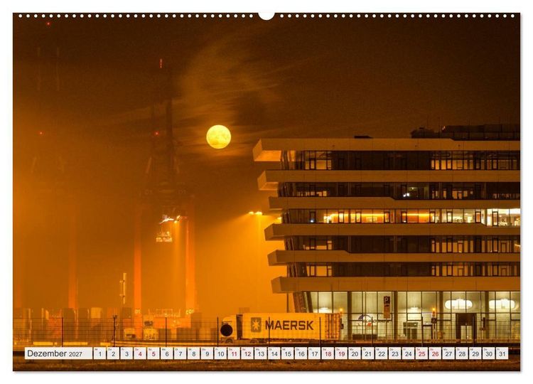 Produktbild: JadeWeserPort Wilhelmshaven &ndash; Maritime Perspektiven am Containerhafen (hochwertiger Premium Wandkalender 2027 DIN A2 quer), Kunstdruck in Hochglanz