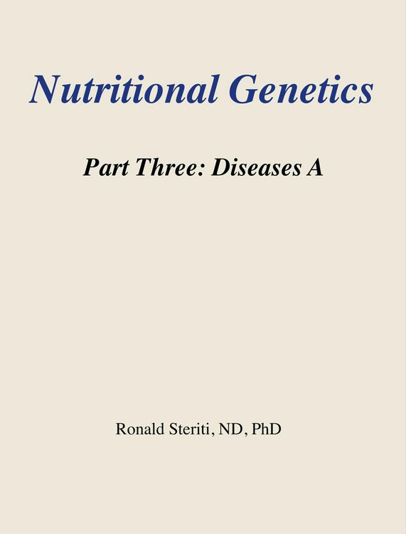 Produktbild: Nutritional Genetics Part 3: Diseases A