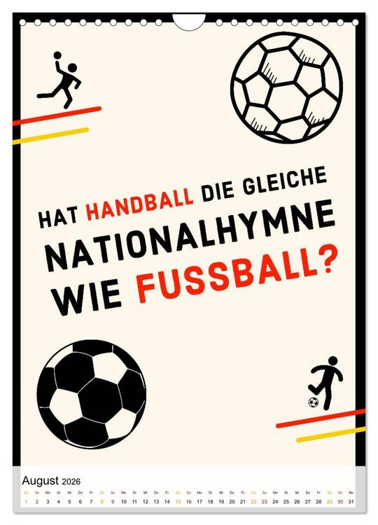 Produktbild: Ich mag Fu&szlig;ball&hellip; und vielleicht drei Leute. Spr&uuml;che und Weisheiten vom Spielfeldrand (Wandkalender 2026 DIN A4 hoch), CALVENDO Monatskalender