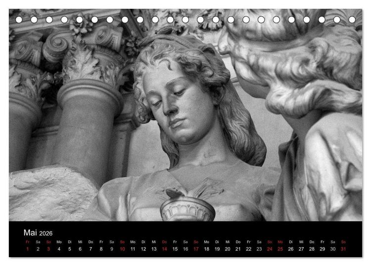 Produktbild: Lebende Steine - Skulpturen auf dem Friedhof Staglieno (Tischkalender 2026 DIN A5 quer), CALVENDO Monatskalender