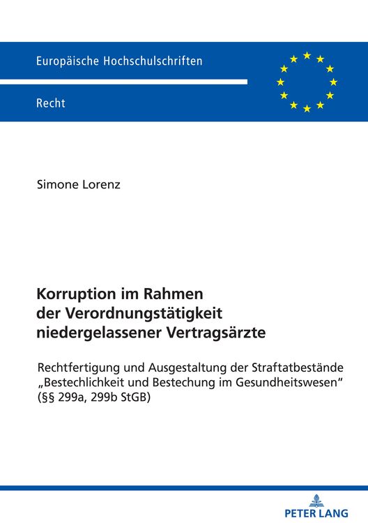 Produktbild: Korruption im Rahmen der Verordnungst&auml;tigkeit niedergelassener Vertrags&auml;rzte