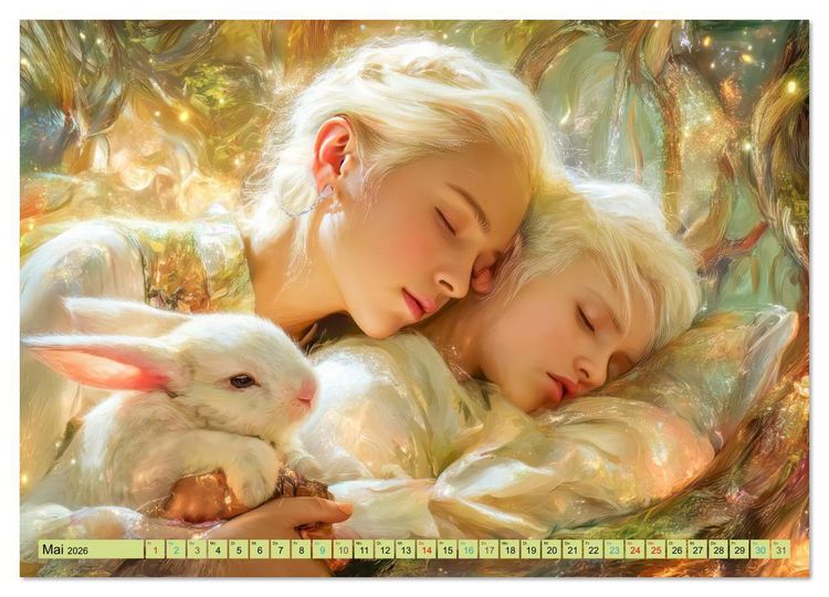 Produktbild: Surreale Fantasien - Detailreiche Portraits (Wandkalender 2026 DIN A2 quer), CALVENDO Monatskalender