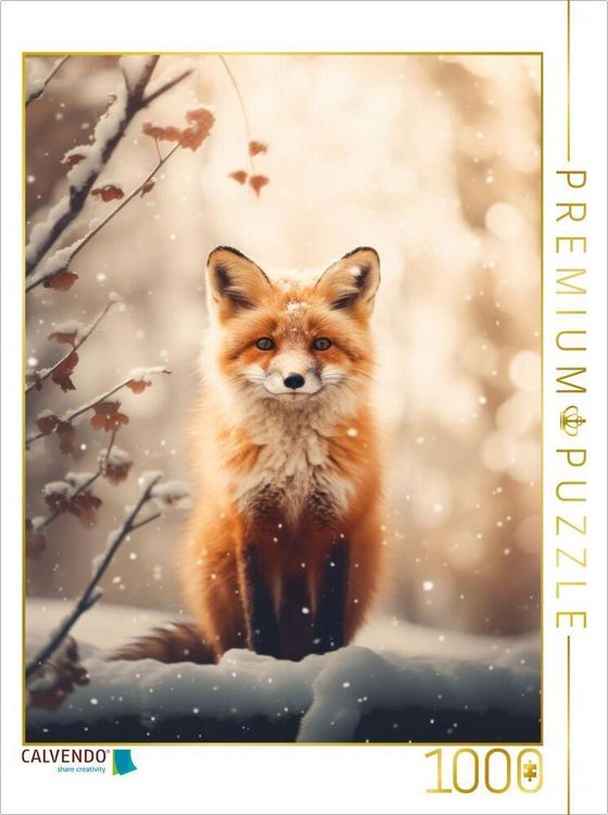Produktbild: CALVENDO Puzzle Winterfuchs | 1000 Teile Lege-Gr&ouml;&szlig;e 64x48cm Foto-Puzzle f&uuml;r gl&uuml;ckliche Stunden