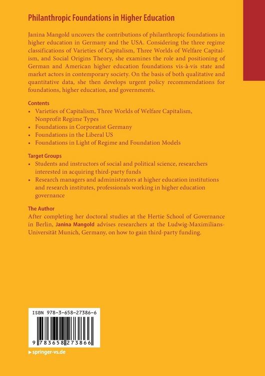 Produktbild: Philanthropic Foundations in Higher Education