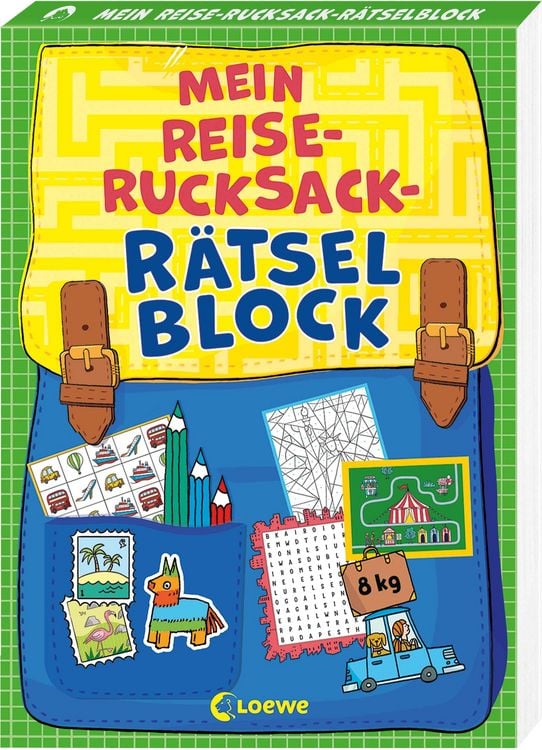 Produktbild: Mein Reise-Rucksack-R&auml;tselblock [gr&uuml;n]