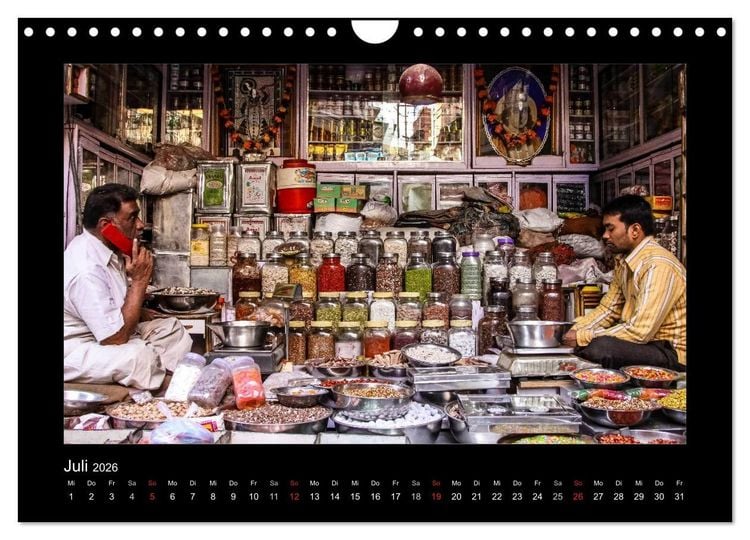 Produktbild: Willkommen in Indien 2026 (Wandkalender 2026 DIN A4 quer), CALVENDO Monatskalender