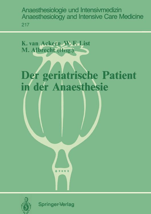Produktbild: Der geriatrische Patient in der Anaesthesie