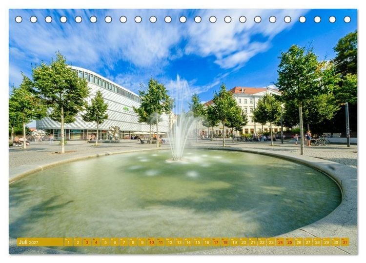 Produktbild: Ein Blick auf Leipzig (Tischkalender 2027 DIN A5 quer), CALVENDO Monatskalender