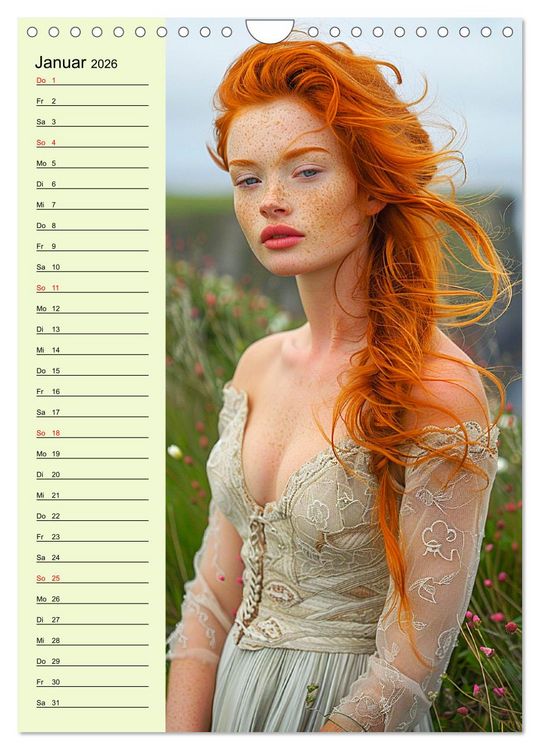 Produktbild: Rote Sch&ouml;nheiten. Nat&uuml;rliche Eleganz und wilde Anmut (Wandkalender 2026 DIN A4 hoch), CALVENDO Monatskalender