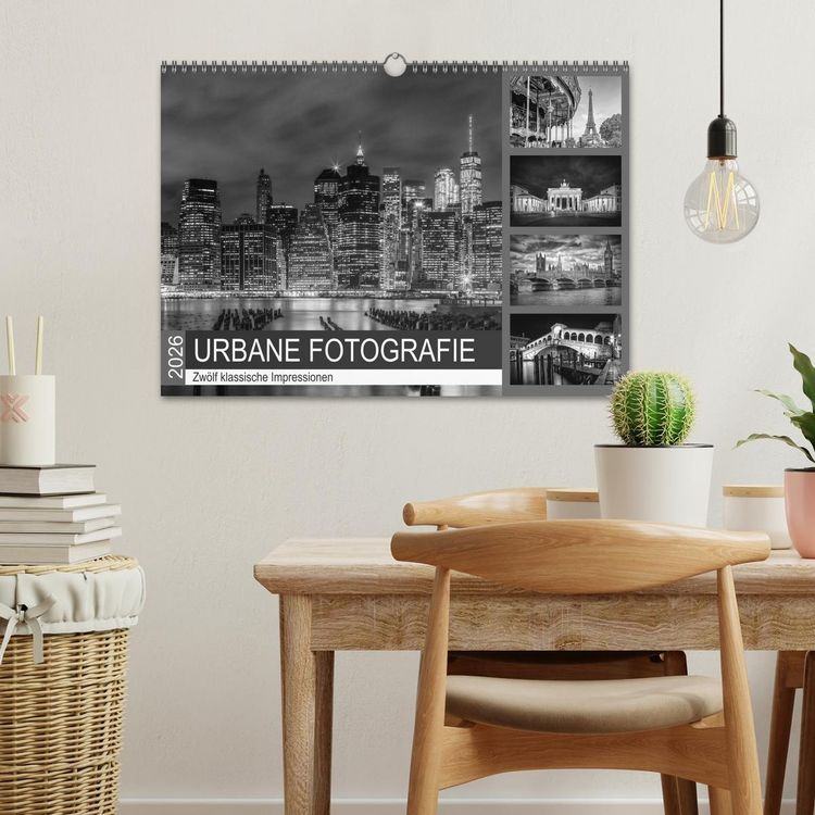 Produktbild: URBANE FOTOGRAFIE Zw&ouml;lf klassische Impressionen (Wandkalender 2026 DIN A3 quer), CALVENDO Monatskalender